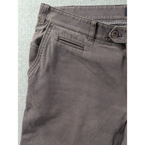 Brax Mens Pants Size 40x30 Grey Everest Quantum Pima Chino Flat Front Straight - Picture 2 of 13